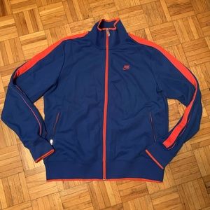 Nike Men’s Blue Track Jacket with Red Trim